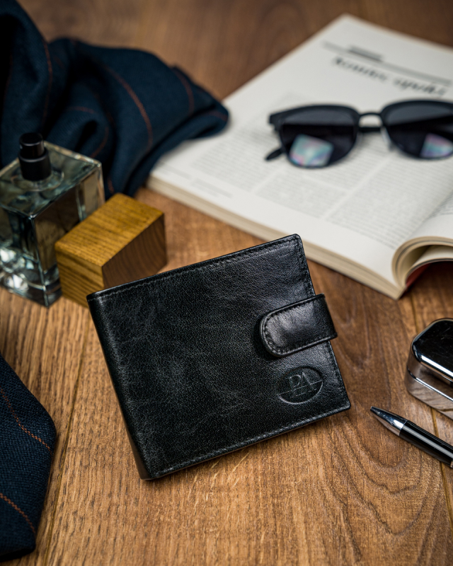 Гаманець чоловічий Pierre Andreus PW-010L-BTU BLACK Гаманець чоловічий Pierre Andreus PW-010L-BTU BLACK